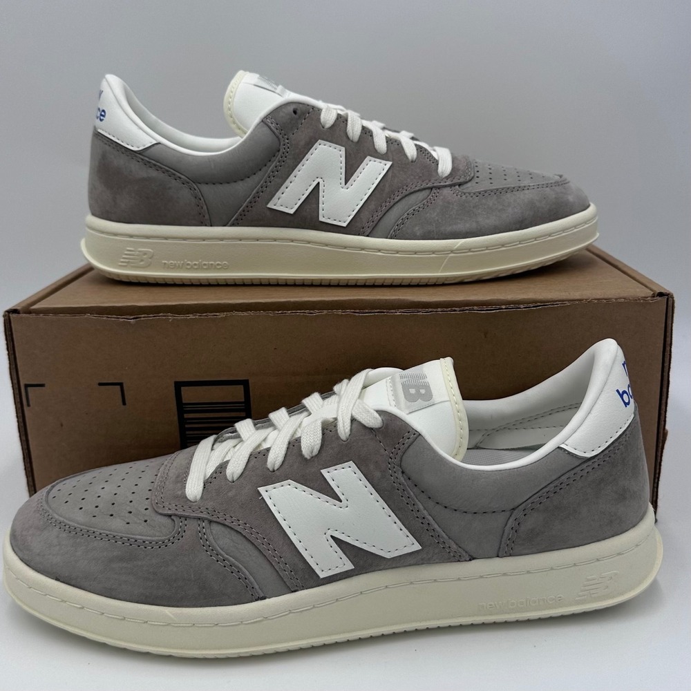 New Balance CT500 Sneakers Mens 10.5 Grey CT500CJ Court Shoes Suede Low Top